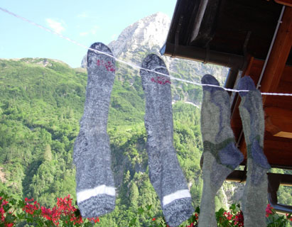 Bridgedale socks drying in Austria 2006