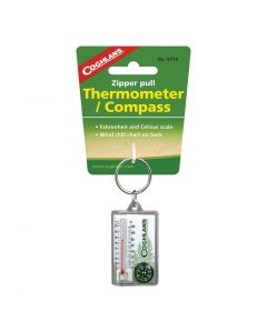 COGHLANS ZIPPER PULL THERMOMETER/COMPASS