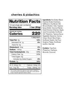 SKRATCH LABS Energy Bar - Cherry Pistachio 50g