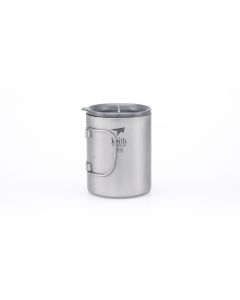 KEITH Double Wall Titanium Mug With Handle/Lid 450ml (Ti3341)