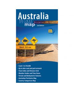 MERIDIAN AUSTRALIA WALL MAP 1-4,750,000