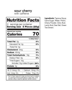 SKRATCH LABS Energy Chews Sour Cherry w/Caffeine 50g