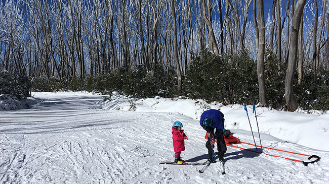 Skiing with a toddler