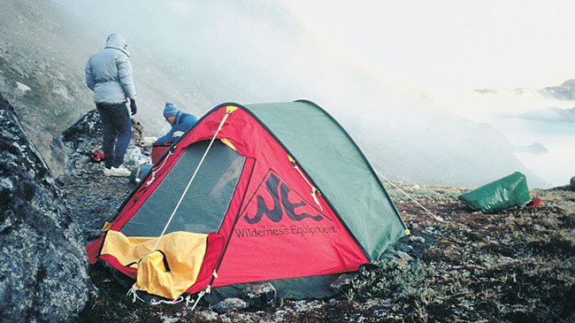 Wilderness Equipment tent, Greenland kayak expedition