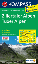 Zillertal 1:50,000 Map