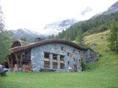  Rosuel Hut. Northern Vanoise. France. The hut shape is designed to cope with winter avalanches 