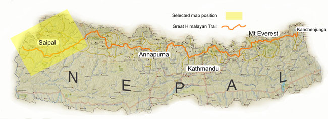 Nepal Far West locator map